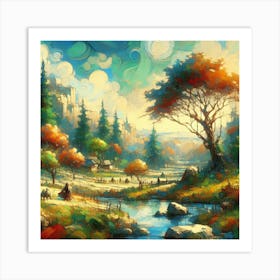 Landscape Painting 2 Art Print