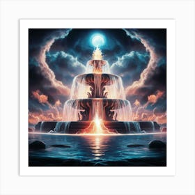 Fountain Of The Moon Art Print