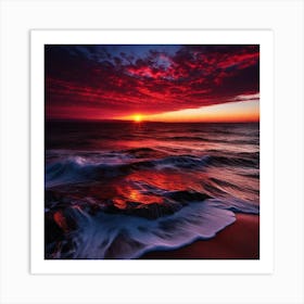 Sunset At The Beach 247 Art Print