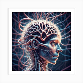 Human Brain And Nervous System 23 Art Print