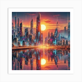 Futuristic Cityscape 12 Art Print