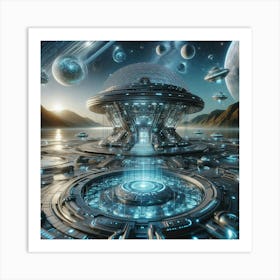 Alien Space Station Art Print