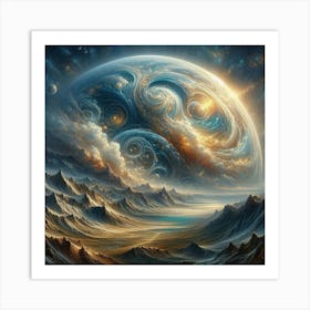 Planet In Space Art Print