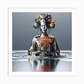 Chinese Woman In Water Art Print