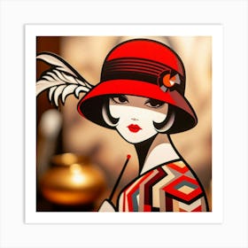 A woman from the 1920s or 1930s 7 Art Print