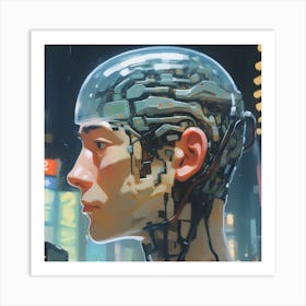 Cyborg Head 9 Art Print