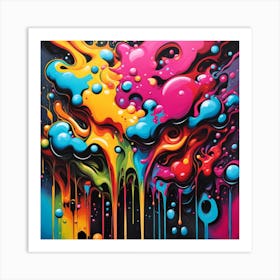 Splatter Painting Art Print