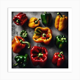 Colorful Peppers 7 Art Print