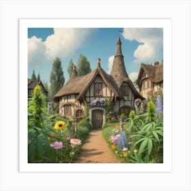 Fairytale Village 2 Art Print