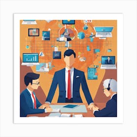 Business Concept Illustration Art Print