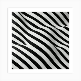 Abstract Black And White Stripes Art Print