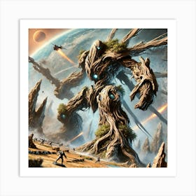 Earthborne Colossi Anchored Art Print