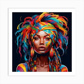 African Woman With Dreadlocks Art Print