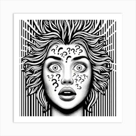 A woman's face 23 Art Print