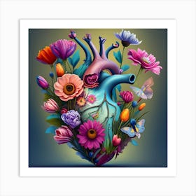 Heart Of Flowers 2 Art Print