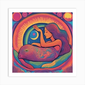 Seal Woman Art Print