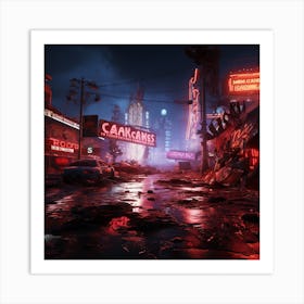 Neon City 4 Art Print