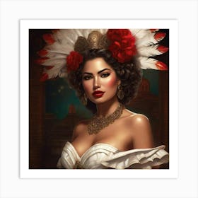 Mexican Beauty Portrait 11 Art Print