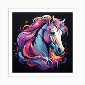 Colorful Horse Art Print