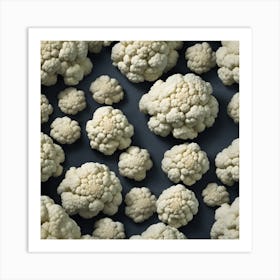 Cauliflower On A Dark Background Art Print