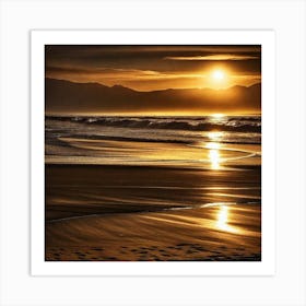 Sunset On The Beach 790 Art Print