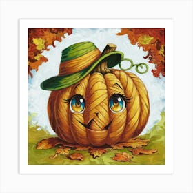 Pumpkin Hat 5 Art Print