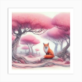 Fox In The Forest 2 Art Print