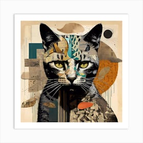 Cat Illustration Poster Artwork Art Print