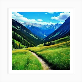 Trail In The Mountains Art Print