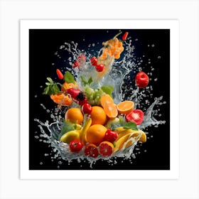 Fruit Splash Art Print