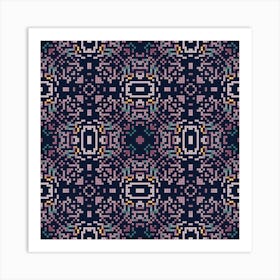 Abstract geometrical pattern with hand drawn decorative elements 2 Art Print