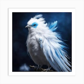 White Feathered Bird Art Print