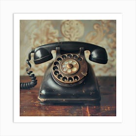 Phone Antique Retro Art Print