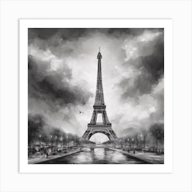 Eiffel Tower In Paris Art Print