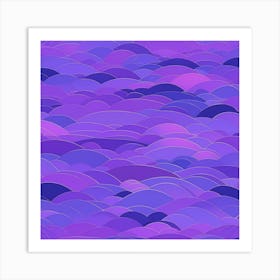 Purple Waves Art Print