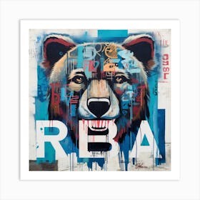 Rba Bear Lettering Art Print