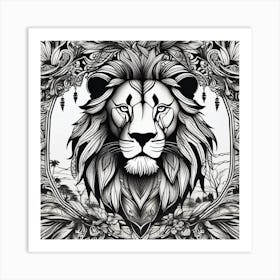 Lion Head 24 Art Print