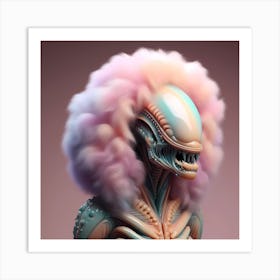 Alien Portrait Pastels 1 Art Print