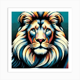 Lion pop Art Print