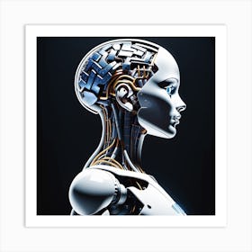 Robot Head 30 Art Print