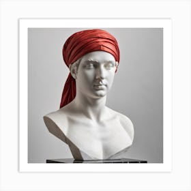 Bust Of A Man Wearing A Red Turban Art Print