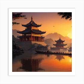 Chinese Pagoda Art Print