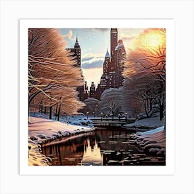 Winter In New York City 3 Art Print