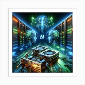 Ai In The Data Center Art Print