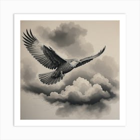 Eagle flying Art Print