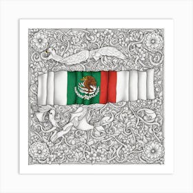 Mexican Flag 5 Art Print