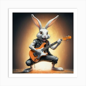 Rock Bunny Art Print