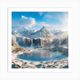 Snowy Landscape Art Print