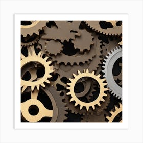 Cogs And Gears 3 Art Print