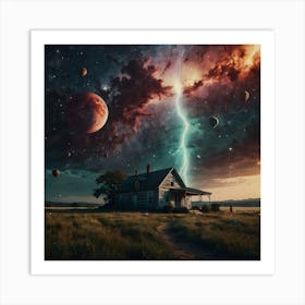 House In The Sky Art Print